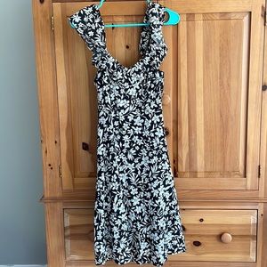 Black dress with white flowers